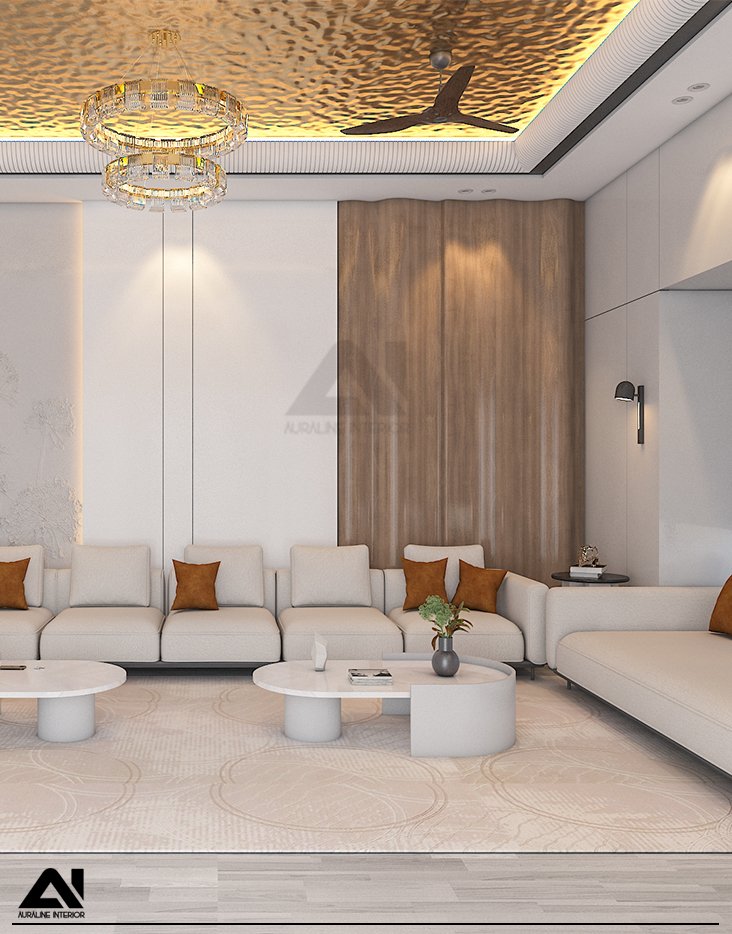 Modern drawing room interior design for client Mr Ramdhan